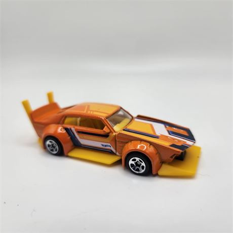 Toy Race Car with Flat Extensions from Bottom